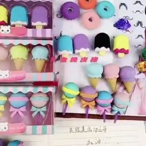 Kreatif Pemodelan Siswa Karet Kue Es Krim Penghapus Set Hamburg Kartun Penghapus Sassafras Hadiah Alat Tulis (Pharaoh COD)