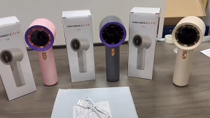 Mini Bladeless Handheld Fan Silent Adjustable Speed Portable USB Rechargeable Cooling Fan Lightweight Pocket Size For Summer Outdoor Camping Travel