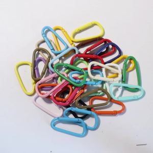 10pcs Colorful D-shape Carabiner Clip Hooks Key Chain Clip Snap Spring Clasps Hook For Making Jewelry DIY Keychains Connector