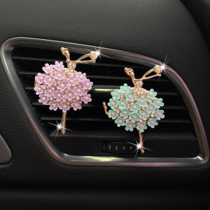 JaneDream 4Pcs Car Air Conditioner Vent Daisy Perfume Clip Exquisite Decoration for for Girl Womens Car Accessories