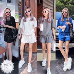MF354 เซทเสื้อคอกลมแขนสั้น ดีเทลทำจั้มปลายแขนและชายเสื้อ มาพร้อมกางเกงขาสั้นเข้าเซท เอวยางยืด แต่งเชือกหลอก และมีกระเป๋าล้วงข้าง ผ้านิ่มๆนุ่มๆ ใส่สบาย ดีไซน์แบบโคเรียสไตล์ ใส่ได้ทุกวัน ใส่เป็น everyday looks ได้เลย สำหรับสาวๆที่ชอบแต่งตัวสบายๆ ชิวๆ แต่ยั