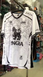 เสื้อลาย สิงห์ SINGHA แขนสั้น เนื้อผ้ากีฬาไมโครซับลายเกรดAพรีเมี่ยม เสื้อกีฬา เสื้อทีม เสื้อกลุ่ม เสื้อเที่ยว ไซส์ M-3XL ผลิตในโรงงานของไทย
