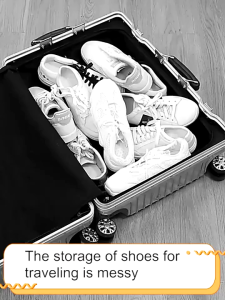 Drawstring Non- Woven Shoe Storage Bag with Transparent Window for Easy Viewing 2 Sizes