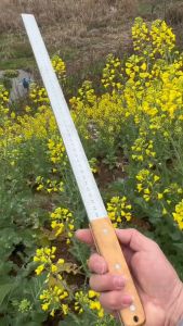 Thước kẻ thép Steel Cao cấp Dài 63cm Dày 5mm Tay cầm Silicon chống trượt chất liệu thép chống gỉ