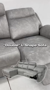 [FREE INSTALLATION] Como Home L shape 4 Seater Recliner Sofa with Easy Clean Fabric Pets Friendly