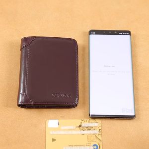 Ví Da Bò Sáp Dầu Dành Cho Nam Giới Với Ưu Đãi Giảm Giá 30% Dung Tích Lớn Nhiều Ngăn Đựng Thẻ Quà Tặng Dịp Lễ Phong Cách Giản Dị