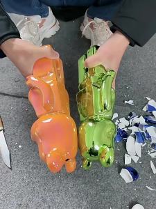 OXO Internet Celebrity Violent Bear Big Decorations Tide Brand kaws Bearbrick Living Room Large Floor Light Luxury TV Cabinet Cartoon Doll