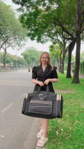 Túi du lịch cỡ lớn BIG-OXFORD kẻ xéo Shalla- Cuken men nhiều màu đa năng [Hoàn xu 50%]