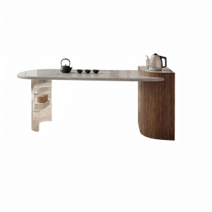 Wabi Sabi Style Acrylic Floating Marble Tea Table