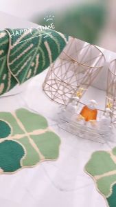 Leaf-shaped Floor Mat Thickened Highly Absorbent Mat Bedroom Rug Bathroom Quick Drying TPR Non-slip Polyester Pad Carpet