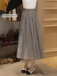 Oajer Oujier Flagship Womens Clothing Store Ou Same Style Spring and Autumn French Style Adult Lady like Woman Sweet and Spicy Gingham Skirt for Women