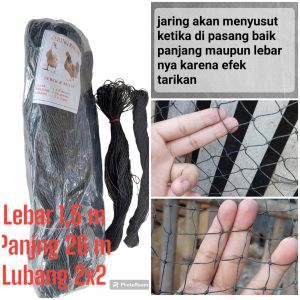 jaring pagar ukuran 15x26 meter lubang 2x2 bisa untuk pagar ayam pagar bebek pagar tanaman dlll