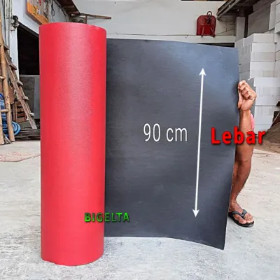 karpet talang air merah hitam 55 90 110 per meter karpet kuat dan tahan lama anti bocor