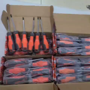 Tua vít 2 ĐẦU 6*100mm_KAPUSI cán ĐỎ ĐEN_K7141