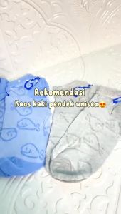 FSKS85 Kaos Kaki Pendek Pria Wanita Ankle Socks Kaos Kaki Semata Kaki Motif Ikan Paus 5 Pcs Random