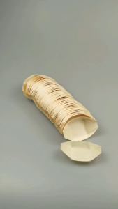 100Pcs 3.5" Paper Food Tray Brown Kraft Piring Sushi Sekali Pakai Paper Tray