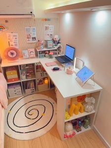 Bàn làm việc tích hợp kệ sách đa năng tùy chỉnh kích thước chất liệu gỗ MDF chắc chắn - GP368