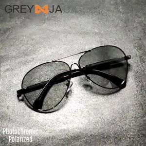 Grey Jack Kacamata Hitam Sunglasses Polarized Anti UV400 Bahan Metal Style Aviator Lipat Minimalis Simple 8516