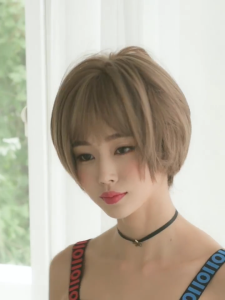 TSE Bob Wig Thời Trang Với Lông Tóc Phồng Dáng Đẹp Cho Mặt Tròn Lông Tóc Nhân Tạo Ngắn D3110 28CM