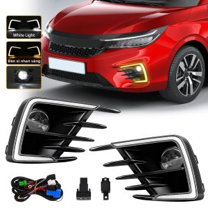 Cụm Đèn Sương Mù LED Honda City RS 2020-2022 Đèn Chạy Ban Ngày Màu Vàng Xi Nhan Chống Nước Tương Thích Với Honda City RS