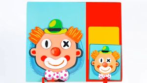 DIY Wooden 3D Magnetic Themes Puzzle Drawing Board for Child Kids Facial Features Early Education & Learning