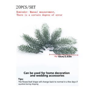 20pcs Simulated plants Christmas pine branches New Year home party decorations Christmas tree wreath decorations