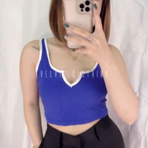 Tanktop List Wanita / Tanktop knit rib premium / Tanktop Crop 4633