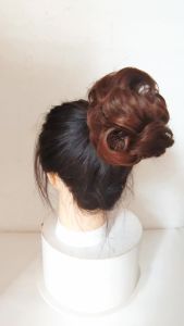 Messy Bun Hair Extensions Wavy Curly Chignon Tousled Updo Synthetic Hairpiece Claw Clip in Bun Scrunchies