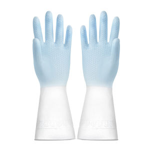 SVORIAHI | Thickened Rubber Dishwashing Gloves Waterproof Long Cleaning Gloves For Kitchen Laundry Durable Household Work Gloves