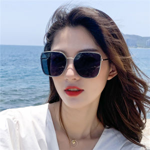 ผู้หญิง รองรับ IMPALA QT1637W สไตล์เกาหลีแว่นตากันแดด ทำให้แว่นตากันแดดสำหรับขับรถเดินทางเรซิ่นเลนส์กรอบโลหะ ด้วย Anti Glare UV Protection
