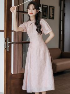 New Chinese Style Womens Dress National Trend Summer High-End Sensation Improved Version Cheongsam Young Daily Wear