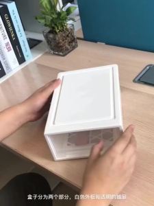 กล่องเก็บของ 5L ตู้ชั้นเก็บของ การจัดเก็บเสื้อผ้า ที่เก็บข้อมูลเดสก์ท็อป ที่เก็บของในห้องน้ำ ตู้เก็บของเอนก โมเดิร์น คลาสสิก พลาสติก