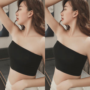 Tube Top Non-Slip No Chest Pad Tube Top Anti-Slip One-Piece Modal Cotton Thin Black and White Inner Wear Base Womens Summer