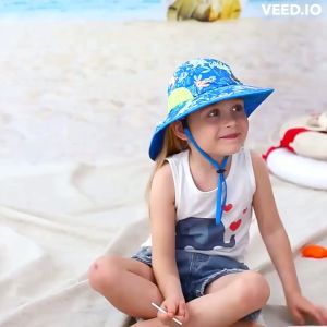 2-12Y Anti Ultraviolet Childrens Sunscreen Hat Summer Boys and Girls Baby Big Brim Sunshade Hat Neck Protection Shawl S 儿童帽