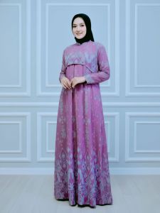 DRESS KONDANGAN WANITA JUMBO PREMIUM MURAH ELEGAN//GAMIS WANITA RAYON IMPORT MEWAH KOREAN STYLE//BAJU WANITA DEWASA IMPORT//DRESS GAMIS TERBARU MURAH MEWAH LD 110