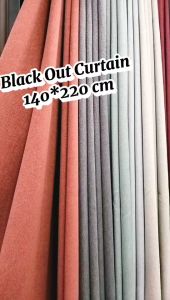 7FT Black Out Curtain Fabric: Hotel-Quality Thick Polyester for Living Room WJ-92A33 (140*220cm)
