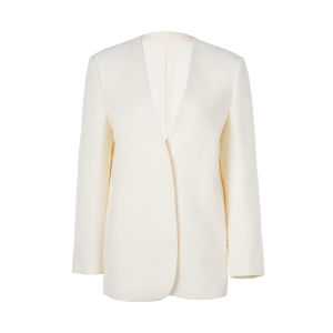 Silk-blend Collarless Silhouette Commuter Suit