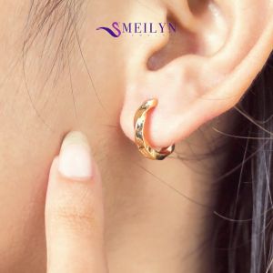 Meilyn Anting Clip Gold Polos Motif Ulir Emas 0261210232
