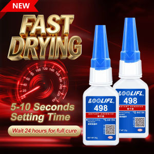 LOOLIFL | LOOLIFL 498 Instant Adhesive 20g resistant to cold and heat cycles cyanoacrylate strong adhesive heat-resistant fast bonding universal glue suitable for repairing metal plastic rubber and ceramics