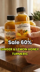 Buy 1 Get 1 - 120ML GINGER AND ORANGE HONEY TURMERIC SYRUP 100% Pure Natural Honey Premium Quality