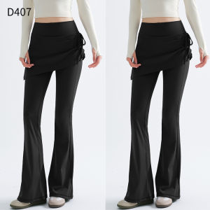 Flare Faux Two-Piece High Waist Yoga Pants