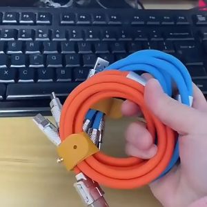 2m 120W 6A ฟังก์ชั่นซิลิโคนเหลว Type-C และ IP68 สำหรับเครื่องของอุปกรณ์ Android และ 3-in-1 Fast Charge สำหรับสาย USB