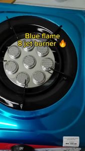 Yelux Dual Gas Stove Stainless Steel Infrared Burner 8 Jet Head Nozzle LPG Cooktop Dapur Gas