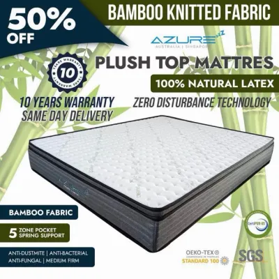 Azure™ Latex Hybrid | Bamboo Fabric Premier Comfort | Pocketed Spring Mattress (10 Inch)
