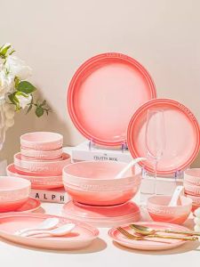 JINGDITAOCI | Bộ Bát Sứ Sang Trọng Dùng Tại Nhà Đã Phủ Men Chịu Nhiệt Cao