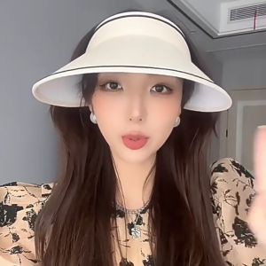 Mũ rộng vành nửa đầu chống nắng thời trang đi chơi đi biển du lịch họa tiết đơn giản nhiều màu sắc