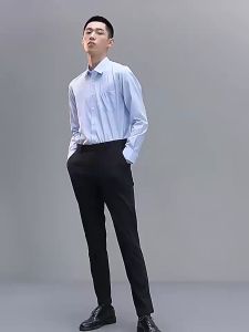 Korean Style Summer Thin Slim Fit Dark Gray Suit Pants for Men: Versatile Casual Pants A909