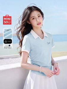 Miniso | Contrast Color Fit Short Polo Shirt T-Shirt