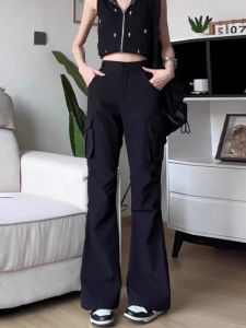 AIYITI | Black Loose Slimming Wide Leg Trousers Summer Large Size
