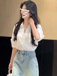 SUSIEYUAN | Summer French Style Office Wear V-Neck Short Sleeve Designer Shirt
